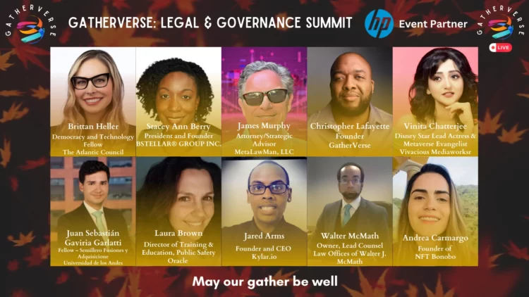 GatherVerse – Legal & Governance Summit – Speakers – Banner